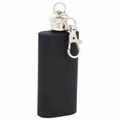 2oz Stainless Steel Keychain Flask w/ Matte Black Finish